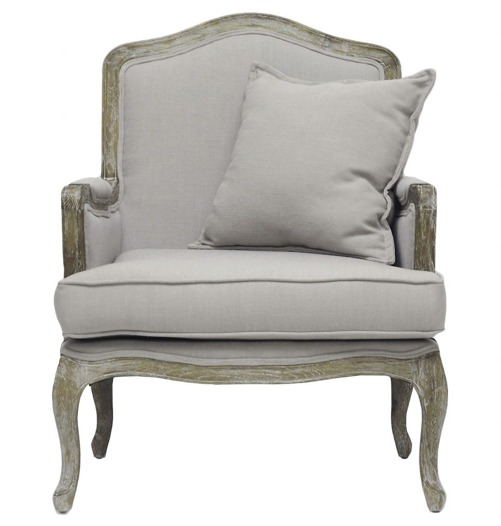 Annabelle Chair - Light Grey Linen - Designer8